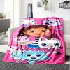 Customiz Name Personality Gabby's Dollhouse Blanket Soft &Warm Sofa Office Bed Travel Lunch Break Blanket, Gift Suitable All Seasons