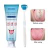 50g/Set Tongue Cleaner Simple Operation Ergonomics Handle Portable Tongue Cleansing Gel Brush for Unisex