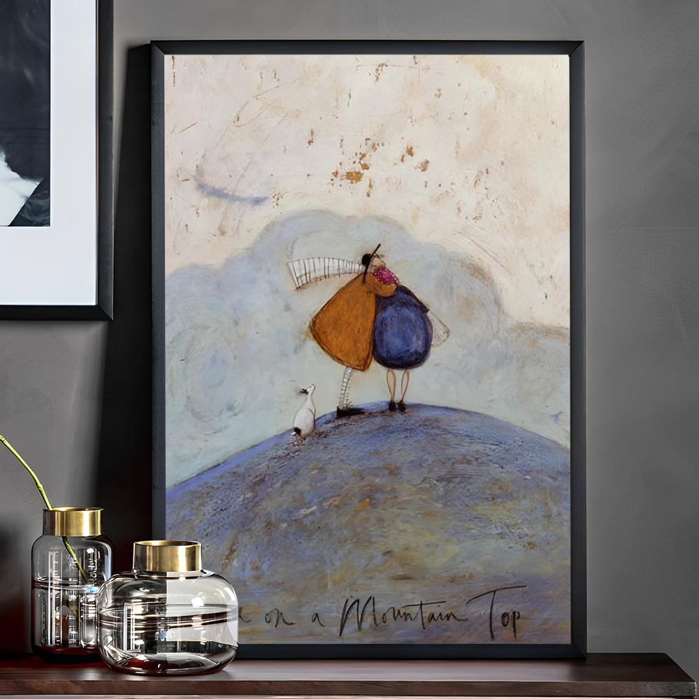 Sam Toft Abstrakt Landschaft Liebe Hunde Haustier Poster Anime Poster Klebend HD Qualität Wand Retro Poster für Zuhause Kawaii Raumdeko