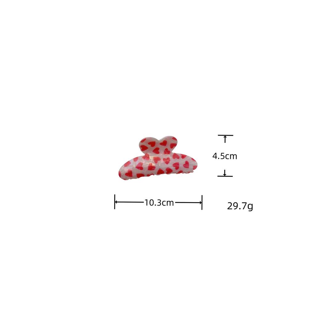 Personalized heart-shaped red lip large hair clip women's rose design salon fixed hair clip fashionable hair accessory headwear