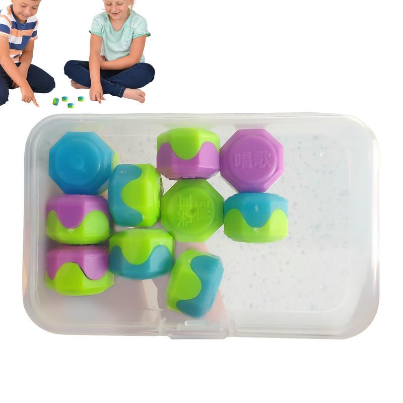10Pcs Korea Traditional Play Game Gonggi Jack Stone Pebbles Set Box Exercise Colorful Fun Stress Relief Toy