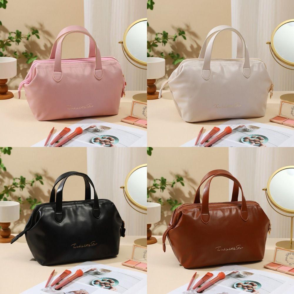 Portable PU Makeup Pouch Large-Capacity Multifunctional Toiletry Kit Travel Cosmetic Bag  Women