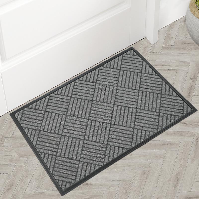 Geometric Anti-Slip Mud Wiping Door Mat - Wear-Resistant Rubber, Polypropylene