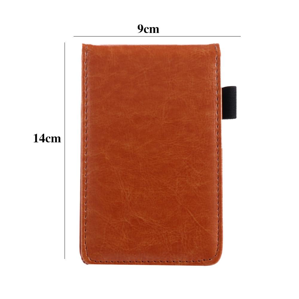 Office Small Diary Leather Cover Retro Pocket Planner A7 Notebook Mini Notepad Business Memos