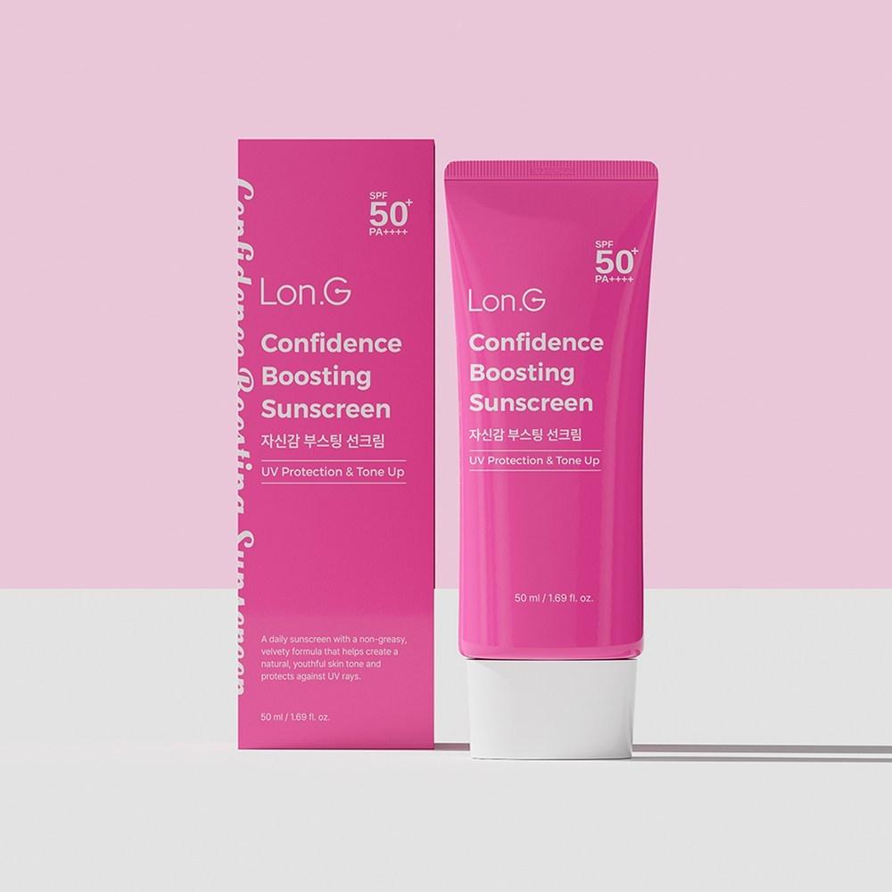 Lon.G  Pink Tone Up Sun Cream 50ml Tone Up Confidence UV Protection Triple Functional Mixed Tea, 50ml, 1 Piece