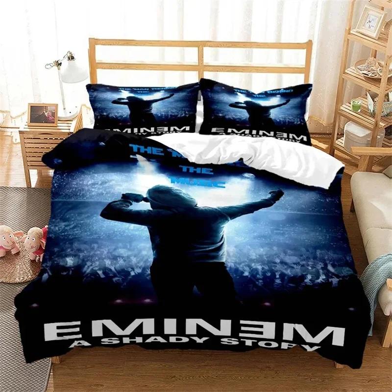Hip Hop Rapper Eminem All Season Duvet Cover Bedding Comforter sets Soft Quilt Cover and Pillowcases Single/Double/Queen/King