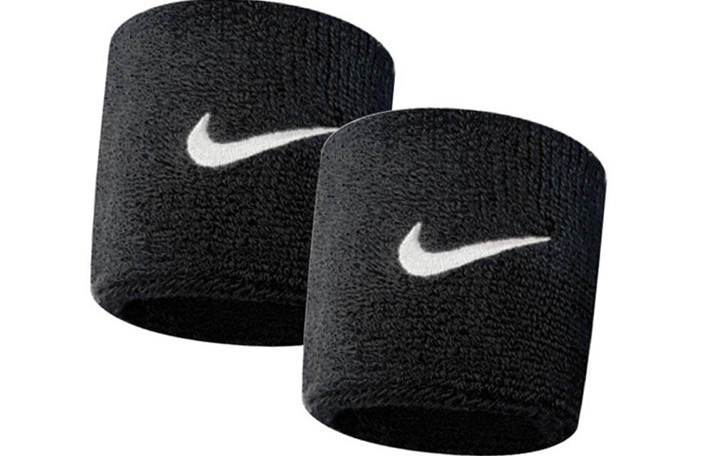 

Nike Tennis, Basketball, And Fitness Wristbands Breathable Protective Black Cotton Basic Protective NNN04010OS