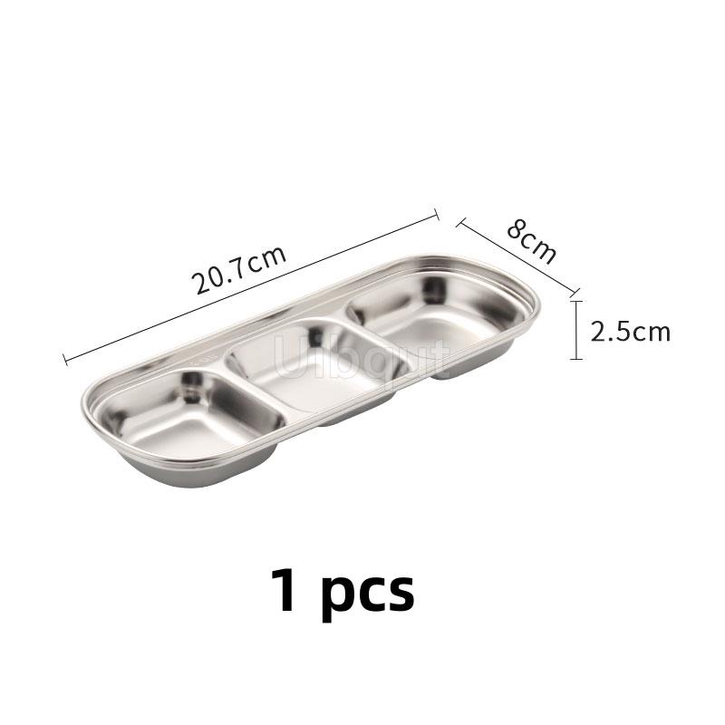 SUS 304 Stainless Steel Pepper Roast Meat Sauce Dishes bowl Separate Sushi Vinegar Soy Plates Tableware Food Seasoning Tray