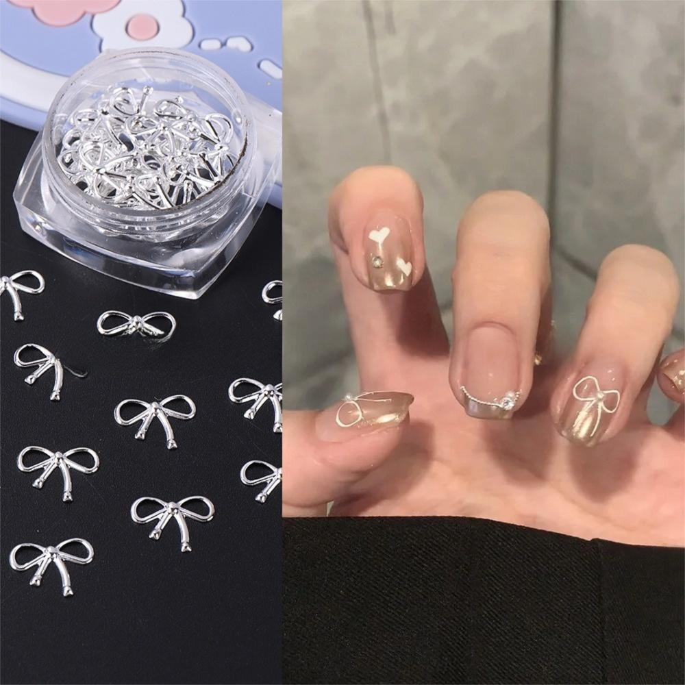 3D Nail Art Rhinestones Gold Silver Nail Art Decorations Y2K Style
