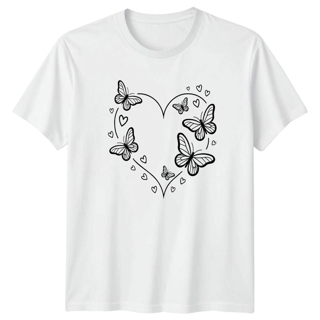 Butterfly Heart Outline Love Design TShirt Butterfly Heart Valentines Day Gift
