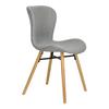 Batilda UPHOLSTERED CHAIR, light gray, WOODEN LEGS