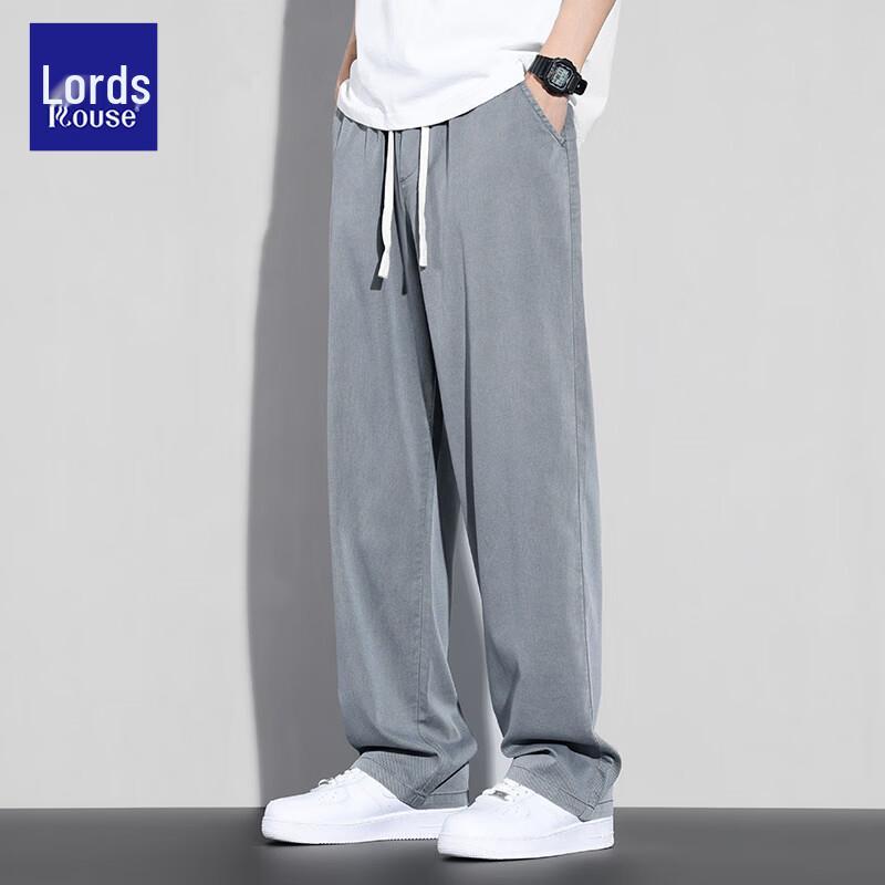 Men s Tencel Blend Straight Leg Casual Pants 2XL