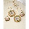Multicolor Crystal Studded Kundan Kaanchain Jhumki Earrings