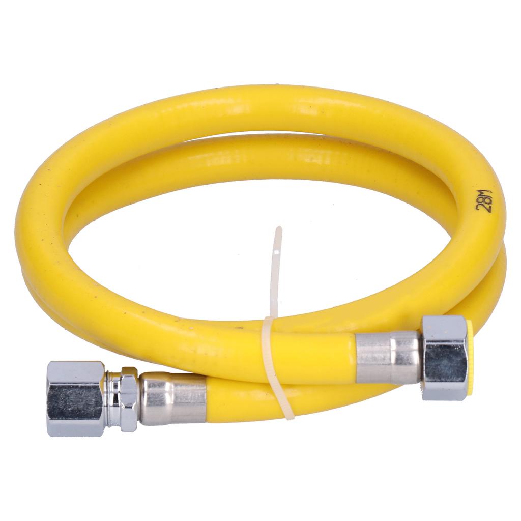 Fuel Gas Hose 304 Stainless Steel Liquefied Gas Line Pipe with Fittings for Home Kitchen(1m Female PortPort )