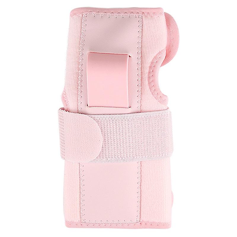 Breathable Wraparound Wrist Guard for Skateboarding, Ice Skating, Skiing, Roller Skating - Anti-Fall Palm Protector. Left розовый