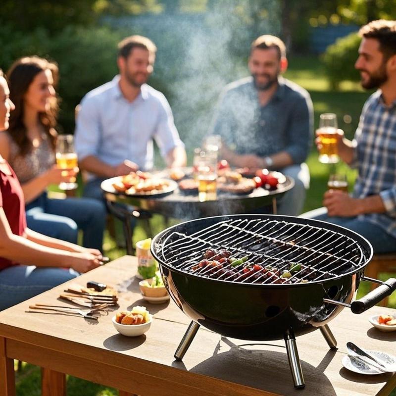 Oxford Fabric BBQ Gas Grill Cover Weather Resistant Dustproof for Outdoor Use with Secure Drawstring and Strap