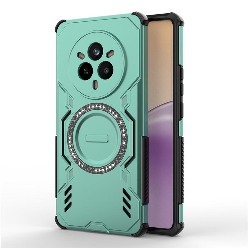 

For Realme 14 Pro Case Realme 14 Pro Cover Heat Dissipation Magnetic Bumper Shield Protective Phone Cases Realme 14 Pro Funda Realme 14 Pro зелёный