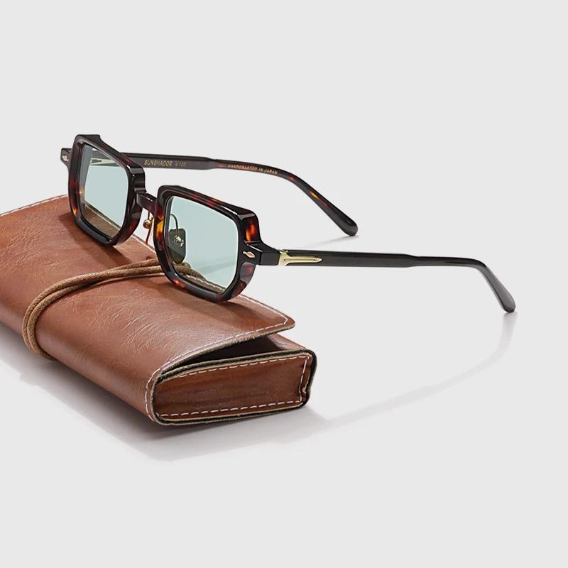 

Fashion Luxury Brand Man Sunglasses SASTATRE Handmade Square Small Frame Sunglasses Woman Outdoor UV400 Protection SUN GLASSES As picture