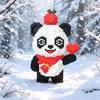 Apple Heart Panda LEGO Compatible Summer Toys: Children's Puzzle & Building Blocks Set