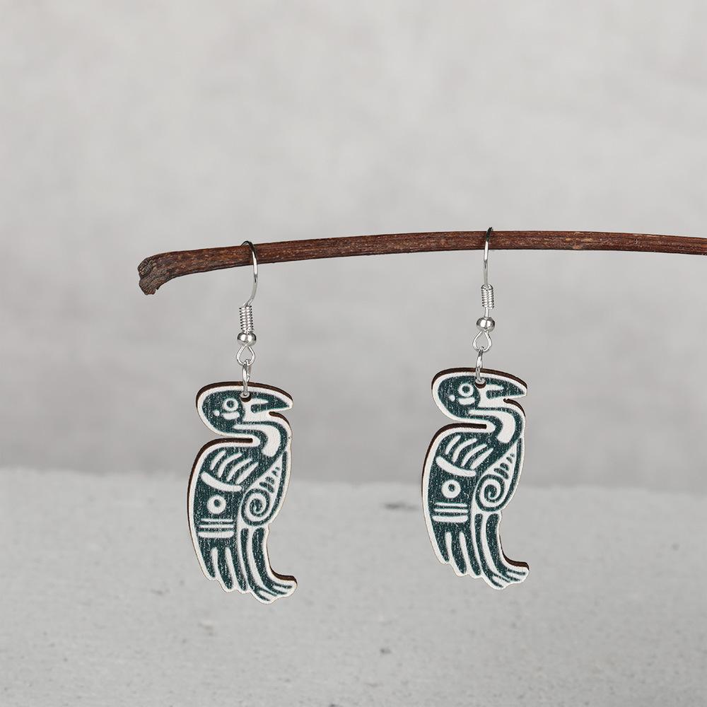 New Wooden Personalized Animal Maya Image Earrings and Accessories