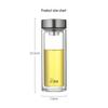 Heenoor Double Wall Glass Tea Infuser Bottle