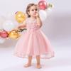 Baby Mädchen Spitzen Perlen Tüll Kleid Kleinkind Prinzessinnenkleid 1-3 Jahre Hochzeit Party