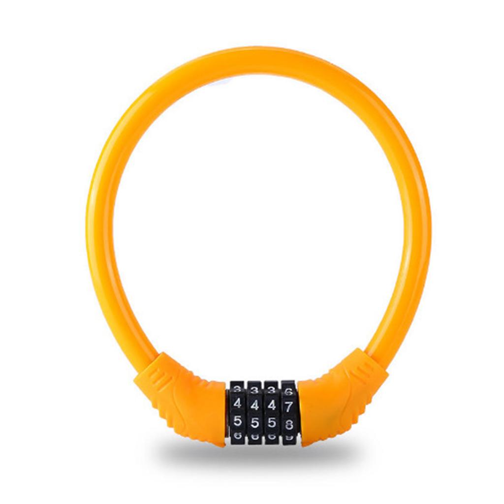 Security Bike Locks Cable 4 Digit Resettable Combination Password Bicycle Lock for Bike Bicycle Motorcycle Door