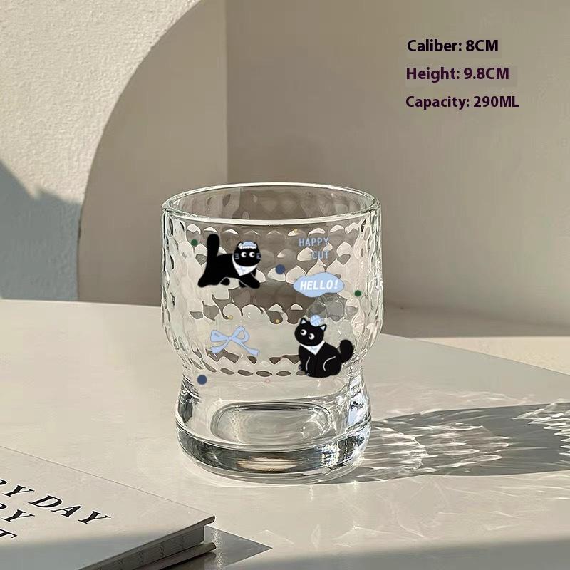Korean Style Cartoon Snowman Glass Cup Transparent Drinkware For Coffee Juice Milk Breakfast Office Home Cute Mugs Set