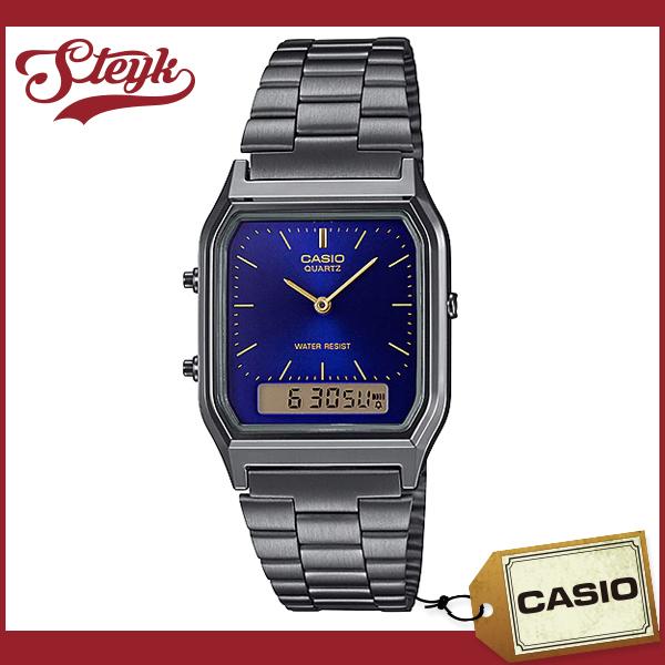 CASIO AQ-230GG-2A наручные часы аналого-цифровые стандартные мужские темно-синий оружейный металл.