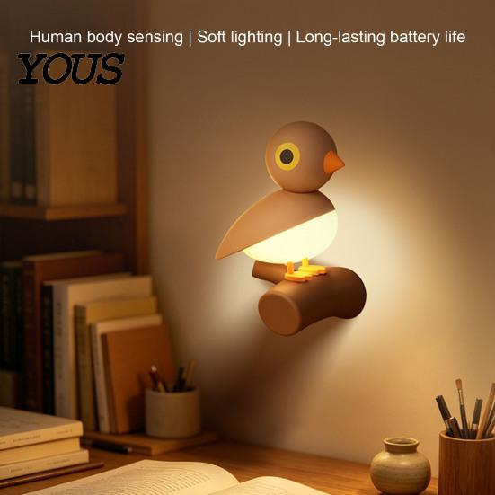 Lucky Bird Night Light Magnetic Light, Motion Sensor Wall Lamp with USB Soft Eye-protecting Charging, Stick On Cordless Closet for Hallway,