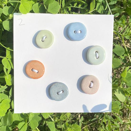 Rainbow Ceramic Button Fasteners for DIY Knitting & Doll Clothes (12/15mm)