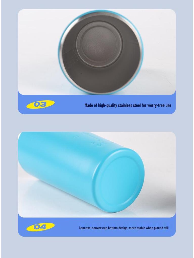 Single-Layer Stainless Steel Shaker Bottle for Protein Shakes and Smoothies - Large Capacity Sports Water Bottle