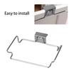 Stainless Steel Garbage Bags Storage Rack Hanging Trash Bag Holder Kitchen Accessories Non Perforated Cupboard Storage Hook