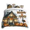Halloween Three-piece Bedding Set Quilt Cover Pillowcase Brushed Fabric Thickened