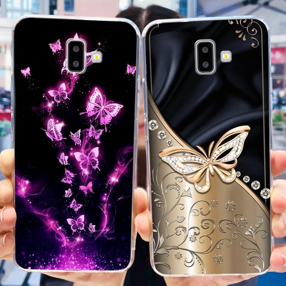 For Samsung Galaxy J6 Plus Case Samsung J6 2018 J 6 J6Plus J610F J600F Elegant Printing Soft Silicone TPU Clear Phone Back Cover