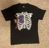 3D Short Sleeve Floral Skeleton Adult M T Shirt Costume for Halloween Cotton