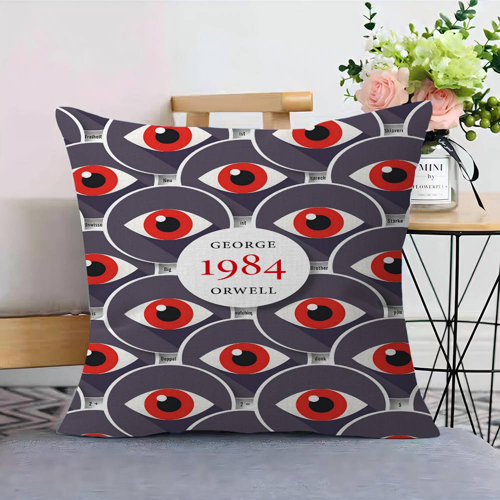 1984 George Orwell Movie Stitch Lucky Dragon Pillow Cover Sofa Cushion Cover Home Room Decoration Children Gift