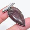 Natural Bloodstone Gemstone 925 Sterling Silver Jewelry Pendant 1.85" S4s15