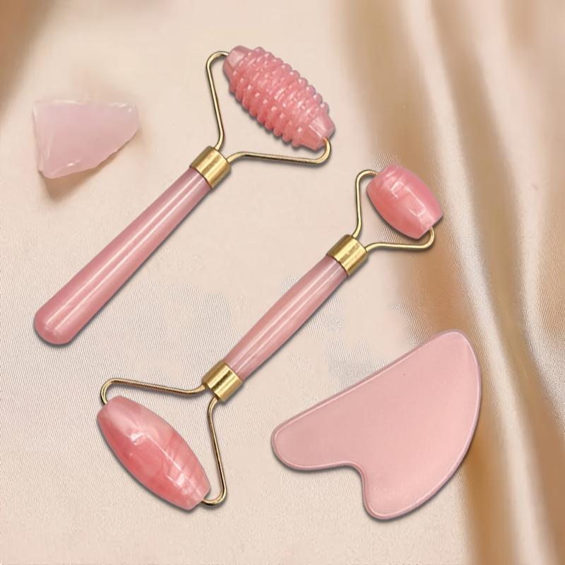 3Pcs Gua Sha Scraper Board Roller Massage Guasha for Face Neck Skin Lifting Wrinkle Remover Beauty Face Care SPA Massage Set
