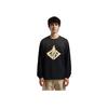 Li-Ning Breathable Versatile Printed Round Neck Long Sleeve T-Shirt Men Tops Black AHSUG01-3