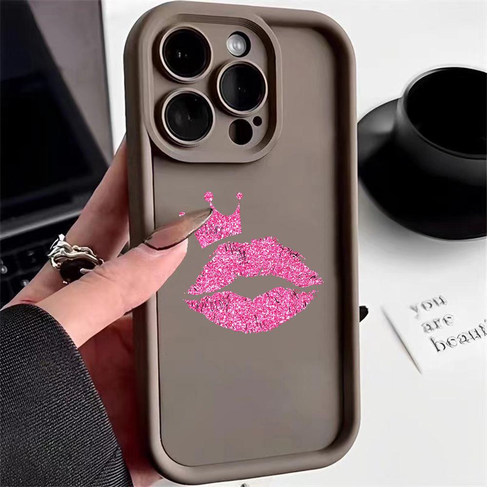 LZ20 Lips Kiss Design Silicone Phone Case for Infinix Smart 9 Hot 40i Tecno Camon 20 Pro Moto G22 G30 OnePlus Google Pixel 9 Shockproof Back Cover