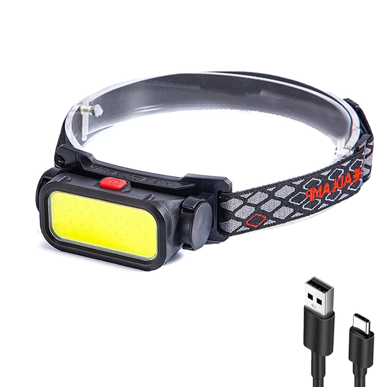 

Powerful LED Headlamp Rechargeable Head Flashlight Built-in Battery for Outdoor Fishing Camping Lantern Waterproof Head Torch