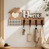 Vintage Wooden Key Hook 4 Hooks Key and Accessory Hanger Wall Storage Rack  Entrance Decoration