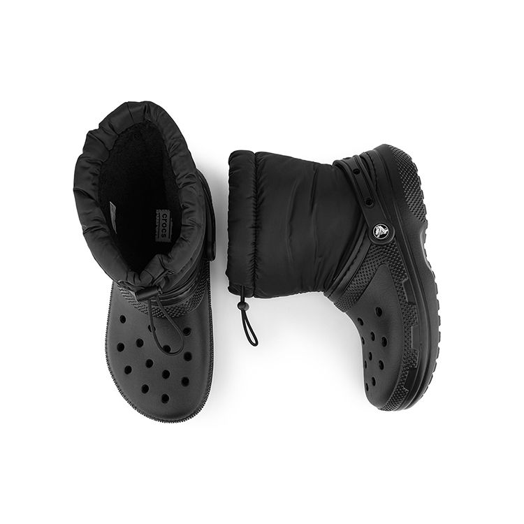 Crocs Klassiske Foret Neo Puff Rund Tå Dekorert Hæl Korte Støvletter Unisex støvletter Svart 206630-060