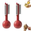 2-in-1 Gemüseschäler und Messerset mit Sicherheitsabdeckung Edelstahl Kartoffel-Fruchtschäler Gurkenschneider Camping-Reise-Set