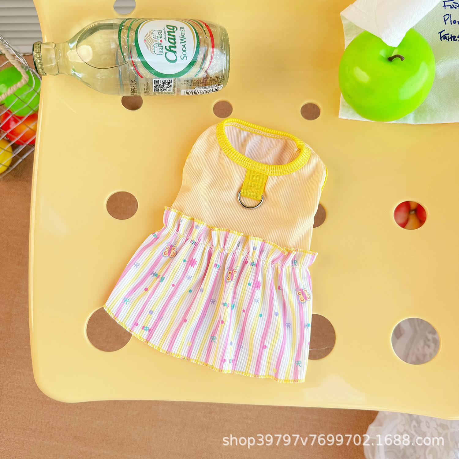 

Юбка из ледяного шелка с листьями лотоса для домашних питомцев, собак, кошек, одежда встык, летняя тонкая дышащая прохладная одежда, защита от солнца, чем медведь XS Reference 1-1.5 kg