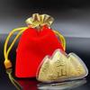 2026 Gold Mountain Imitation Leaf Ornament: Auspicious Wealth Attraction for Desk or Office