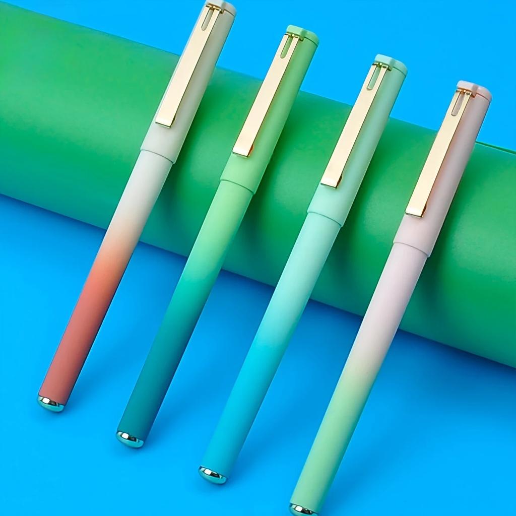 1/4pcs 0.7 Mm Gel Pens, Aurora Star Sea Style Gel Pen, Office Gel Pen, School Stationery Supplies