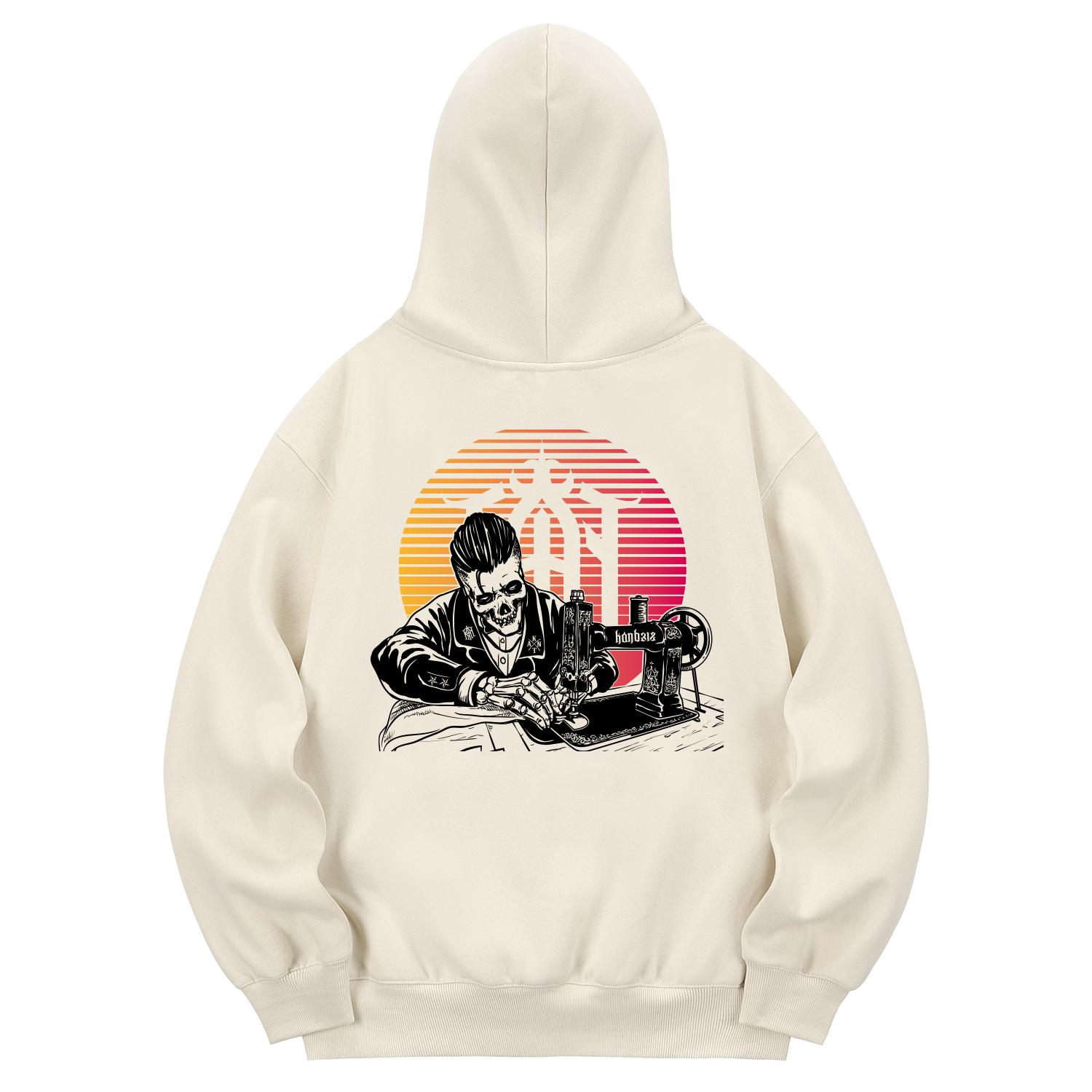 Khan 6312 Khc0157 Khan Custom Style Fleece-Lined Hoodie - Cream M