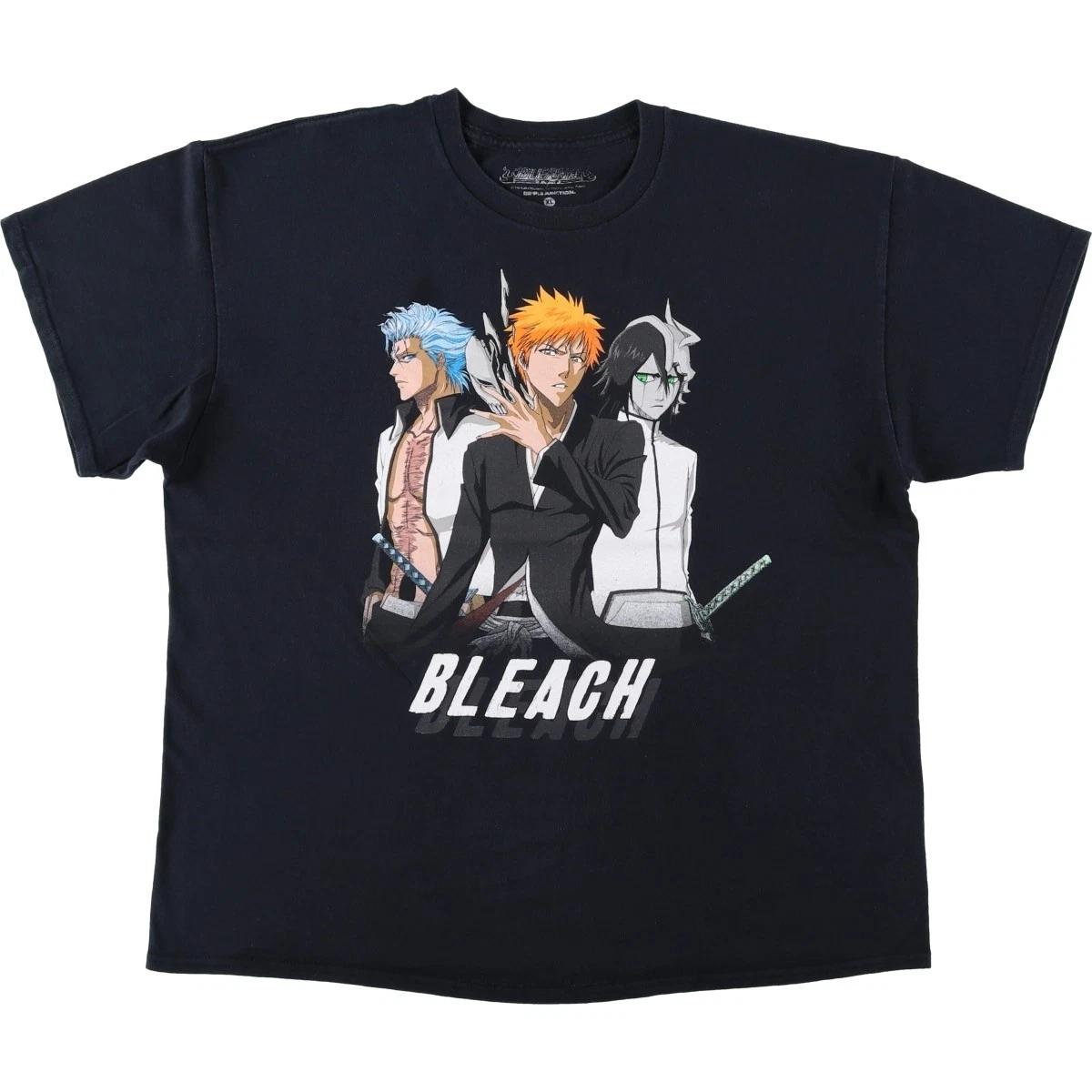 BLEACH Anime T-Shirt Black XL Character Graphic Vintage Style 2XL
